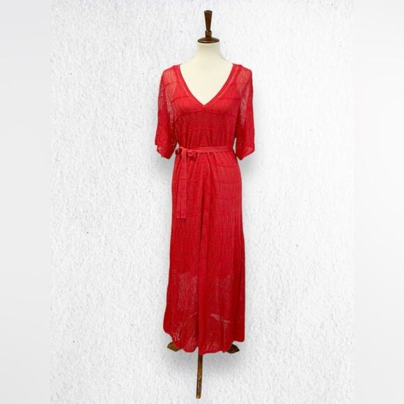 Boden Pointelle Knitted Midi Dress Women's Size 8 - Picture 3 of 13